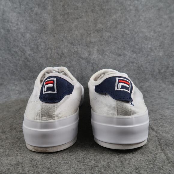 Fila Shoes Big Kids 7 Classic Kicks Sneakers Athletic Trainer White Canvas Retro - Picture 5 of 11